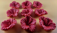 9 x Edible 3D 38mm Hibiscus flower flowers, icing toppers, cake cupcakes decorations T035