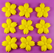9 x Edible 3D 30mm Cherry Blossoms icing toppers, cake cupcakes decorations T053