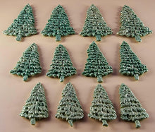 12 x Edible 3D 25mm Mixed Trees icing toppers, cake cupcakes decorations T046
