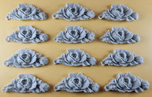 12 x Edible 3D 55mm Rose Bunches, icing toppers, cake cupcakes decorations T080