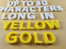 Up to 30 Edible 3D 20mm Personalized Letters, Text, icing toppers, cake cupcakes decorations T085