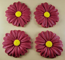 4 x Edible 3D 70mm Large Daisy Flowers icing toppers, cake cupcakes T122