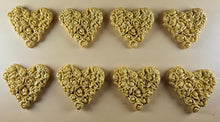 8 x Edible 3D 45mm Heart Clusters, icing toppers, cake cupcakes decorations T094