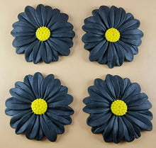 4 x Edible 3D 70mm Large Daisy Flowers icing toppers, cake cupcakes T122