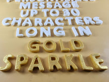 Up to 30 Edible 3D 20mm Personalized Letters, Text, icing toppers, cake cupcakes decorations T085