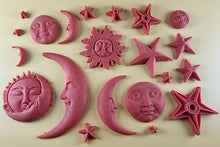20 x Edible 3D 45mm Moon, Sun and Star Set, icing toppers, cake cupcakes decorations T090