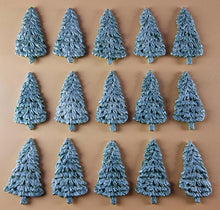 15 x Edible 3D 40mm Small Christmas Trees icing toppers, cake cupcakes decorations T049