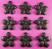 9 x Edible 3D 30mm Cherry Blossoms icing toppers, cake cupcakes decorations T053