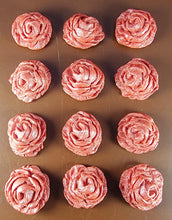 12 x Edible 3D 34mm large roses rose flowers icing toppers, cake cupcakes decorations T011