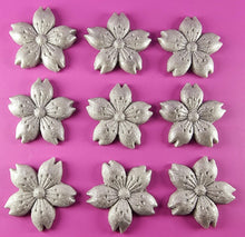 9 x Edible 3D 40mm Cherry Blossoms icing toppers, cake cupcakes decorations T051