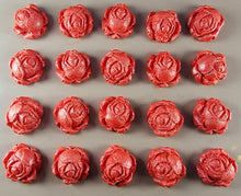 20 x Edible 3D 23mm high detail roses rose flowers icing toppers, cake cupcakes decorations T018