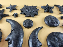 20 x Edible 3D 45mm Moon, Sun and Star Set, icing toppers, cake cupcakes decorations T090