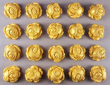 20 x Edible 3D 23mm high detail roses rose flowers icing toppers, cake cupcakes decorations T018