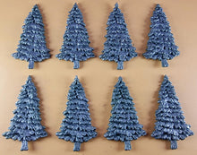 12 x Edible 3D 50mm Medium Christmas Trees icing toppers, cake cupcakes decorations T048