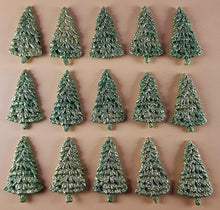 15 x Edible 3D 40mm Small Christmas Trees icing toppers, cake cupcakes decorations T049