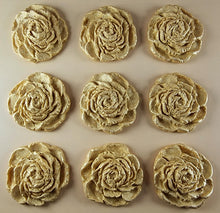 9 x Edible 3D 40mm Rose Flowers icing toppers, cake cupcakes T130