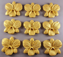 9 x Edible 3D 48mm Orchid, Orchids, flowers, flower, icing toppers, cake cupcakes decorations T038