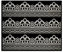 3 x Simply Heaven Edible Pre-Made Ready to Use Edible Cake Lace made from mat 18