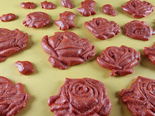20 x Edible 3D 33mm Mixed Rose Set, icing toppers, cake cupcakes decorations T089