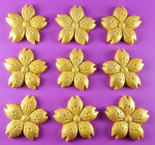 9 x Edible 3D 40mm Cherry Blossoms icing toppers, cake cupcakes decorations T051
