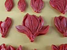 12 x Edible 3D 50mm Tulip Lilly flowers Set, icing toppers, cake cupcakes decorations T076