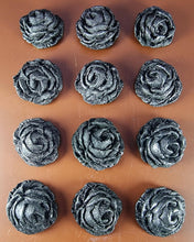 12 x Edible 3D 34mm large roses rose flowers icing toppers, cake cupcakes decorations T011