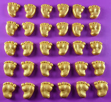 30 x Edible 3D 15mm Baby Feet icing toppers, cake cupcakes decorations T042