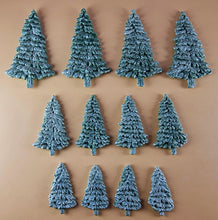 12 x Edible 3D 25mm Mixed Trees icing toppers, cake cupcakes decorations T046