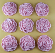 9 x Edible 3D 40mm Rose Flowers icing toppers, cake cupcakes T130