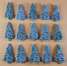 15 x Edible 3D 40mm Small Christmas Trees icing toppers, cake cupcakes decorations T049