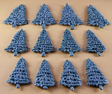 12 x Edible 3D 25mm Mixed Trees icing toppers, cake cupcakes decorations T046
