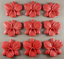 9 x Edible 3D 48mm Orchid, Orchids, flowers, flower, icing toppers, cake cupcakes decorations T038