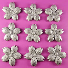 9 x Edible 3D 30mm Cherry Blossoms icing toppers, cake cupcakes decorations T053