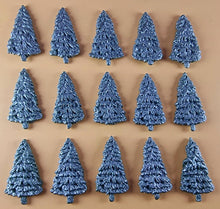 15 x Edible 3D 40mm Small Christmas Trees icing toppers, cake cupcakes decorations T049