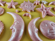 20 x Edible 3D 45mm Moon, Sun and Star Set, icing toppers, cake cupcakes decorations T090