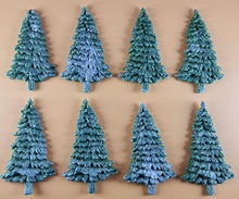 8 x Edible 3D 70mm Large Trees icing toppers, cake cupcakes decorations T047