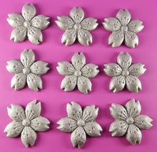 9 x Edible 3D 50mm Cherry Blossoms icing toppers, cake cupcakes decorations T052