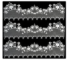 3 x Simply Heaven Edible Pre-Made Ready to Use Edible Cake Lace made from mat 84