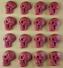 16 x Edible 3D 25mm Skulls, Halloween, icing toppers, cake cupcakes decorations T093