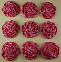 9 x Edible 3D 40mm Rose Flowers icing toppers, cake cupcakes T130