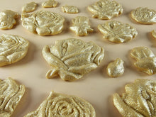 20 x Edible 3D 33mm Mixed Rose Set, icing toppers, cake cupcakes decorations T089
