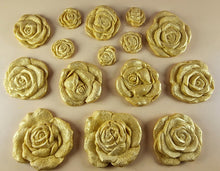 15 x Edible 3D Mixed Roses flowers Set, icing toppers, cake cupcakes decorations T077