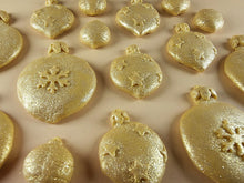 15 x Edible 3D 50mm Christmas Baubles, icing toppers, cake cupcakes decorations T091