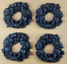 4 x Edible 3D 60mm Rose Wreaths, icing toppers, cake cupcakes decorations T086
