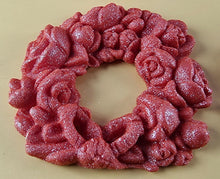 4 x Edible 3D 60mm Rose Wreaths, icing toppers, cake cupcakes decorations T086