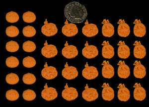 36 Edible 3D carved pumpkins cupcake cake topper decoration icing holloween